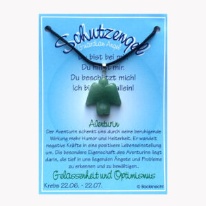 Anhänger Schutzengel Bestseller (große Karte) € 3,50/Stück VE=3/Set - Aventurin - Krebs VE=3