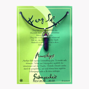 Anhänger Feng Shui Bestseller (große Karte) € 3,50/Stück VE=3/Set - Amethyst - Fisch VE=3