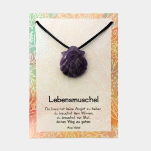 Anhänger Lebenswünsche 12 Designs für 4 Anläße (große Karte) ab € 2,75/Stück VE=3/Set - Anhänger Muschel - Lebensmuschel Grafik VE=3