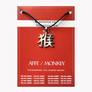 Anhänger Chinesische Sternzeichen (große Karte) ab € 3,-/Stück VE=3/Set - Affe VE=3