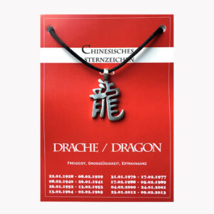 Anhänger Chinesische Sternzeichen (große Karte) ab € 3,-/Stück VE=3/Set - Drache VE=3