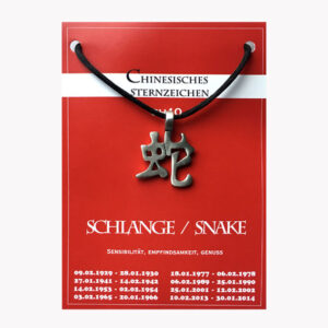 Anhänger Chinesische Sternzeichen (große Karte) ab € 3,-/Stück VE=3/Set - Schlange VE=3