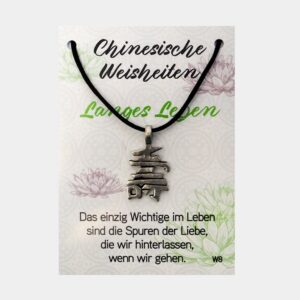 Anhänger Chinesische Weisheiten (große Karte) € 3,-/Stück VE=3/Set - Langes Leben VE=3