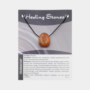 Healing Stones Edelsteinanhänger (große Karte) € 4,99/Stück VE=3/Set - Feucherachat VE=3