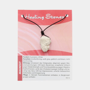 Healing Stones Edelsteinanhänger (große Karte) € 4,99/Stück VE=3/Set - Magnesit VE=3