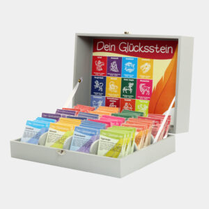 Kleine/Große GSK Sternzeichen - Dein Glücksstein (kleine Karte) € 2,20/Stück VE=3/Set - Große Glücksteinkiste gefüllt 6x12