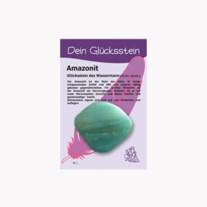 Kleine/Große GSK Sternzeichen - Dein Glücksstein (kleine Karte) € 2,20/Stück VE=3/Set - Amazonit - Wassermann VE=3