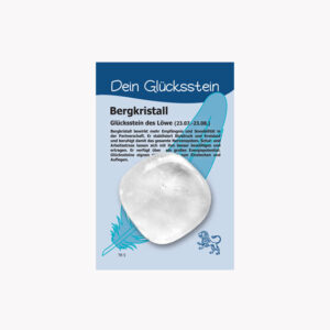 Kleine/Große GSK Sternzeichen - Dein Glücksstein (kleine Karte) € 2,20/Stück VE=3/Set - Bergkristall- Löwe VE=3