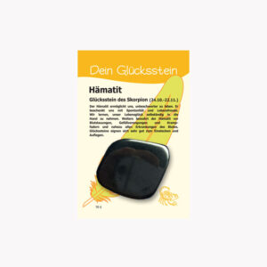 Kleine/Große GSK Sternzeichen - Dein Glücksstein (kleine Karte) € 2,20/Stück VE=3/Set - Hämatit - Skorpion VE=3