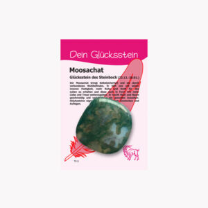 Kleine/Große GSK Sternzeichen - Dein Glücksstein (kleine Karte) € 2,20/Stück VE=3/Set - Moosachat - Steinbock VE=3