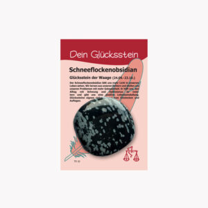 Kleine/Große GSK Sternzeichen - Dein Glücksstein (kleine Karte) € 2,20/Stück VE=3/Set - Schneeflocken Obsidian - Waage VE=3