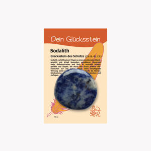 Kleine/Große GSK Sternzeichen - Dein Glücksstein (kleine Karte) € 2,20/Stück VE=3/Set - Sodalith - Schütze VE=3