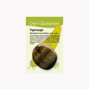 Kleine/Große GSK Sternzeichen - Dein Glücksstein (kleine Karte) € 2,20/Stück VE=3/Set - Tigerauge - Zwilling VE=3