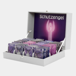 Kleine/Große GSK Bergkristall - Schutzengel (kleine Karte) € 3,70/Stück VE=3/Set - Große Glücksteinkiste gefüllt 6x12