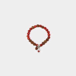 Armband Fatimas Hand Charm mit Rudraksha in verschiedenen Steinsorten € 4,75/Stück VE=3 - Roter Jaspis VE=3