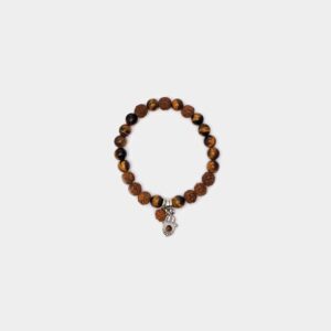 Armband Fatimas Hand Charm mit Rudraksha in verschiedenen Steinsorten € 4,75/Stück VE=3 - Tigerauge VE=3