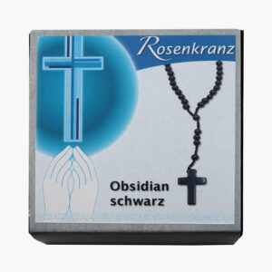 Edelstein Rosenkränze ab € 7,95/Stück VE=3 - Rosenkranz in GB Obsidian schwarz VE=3