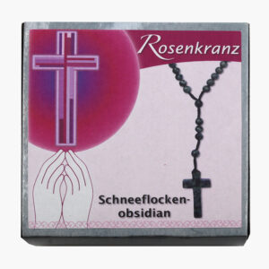 Edelstein Rosenkränze ab € 7,95/Stück VE=3 - Rosenkranz in GB Schneeflockenobsidian VE=3