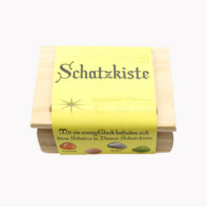 Schatzkiste Holz mit Edelsteinen gefüllt / Abenteuerschatzkiste - 404 Nachfüllung Schatzkiste Banderole für Display (ohne Display) 30 Stück