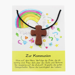 Anhänger Lebenswünsche 12 Designs für 4 Anläße (große Karte) ab € 2,75/Stück VE=3/Set - Anhänger Kreuze - Kommunion Grafik VE=3