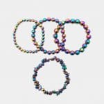 Hämatin Regenbogen Armbänder verschiedene Designs ab € 1,99/Stück VE=5 SONDERPOSTEN - Hämatin Armband Kugel 6mm VE=5