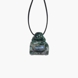 Anhänger Buddha gebohrt € 2,20/Stück VE=3 - Buddha gebohrt Moosachat (VE=3)