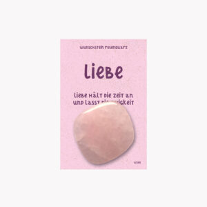 Kleine/Große GSK Wunschsteine Happy Stones (kleine Karte) € 2,20/Stück VE=3/Set - 43508 Rosenquarz - Liebe Wunschsteine Happy Stones VE=3