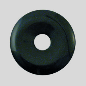 Anhänger Donut in verschiedenen Steinsorten ab € 2,50/Stück VE=3 - 51041 Donut Onyx (Achat schwarz) 30mm