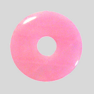 Anhänger Donut in verschiedenen Steinsorten ab € 2,50/Stück VE=3 - 51046 Donut Rosenquarz 30mm