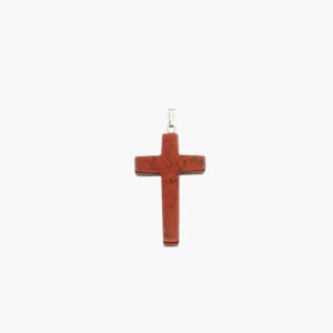 Anhänger Kreuz mit Öse ab € 2,70/Stück VE=3 - Kreuz mit Öse Roter Jaspis VE=3