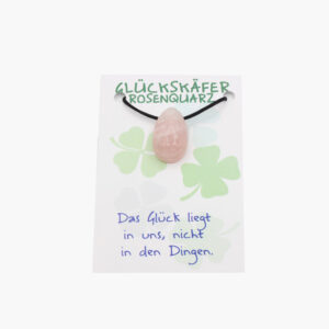 Kleine/Große GSK Glückskäfer (kleine Karte) € 3,-/Stück VE=3 oder Set - 44722-09 Glückskäfer Kleine Karte Rosenquarz VE=3