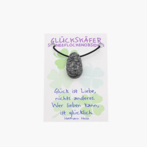 Kleine/Große GSK Glückskäfer (kleine Karte) € 3,-/Stück VE=3 oder Set - 44722-10 Glückskäfer Kleine Karte Schneeflockenobsidian VE=3