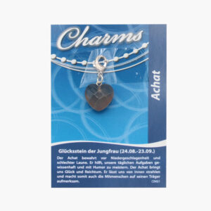 Kleine/Große GSK Charm Schutzengel und Herz (kleine Karte) € 2,75/Stück VE=3/Set - 477-01 Kleine Karte Charm Herz Achat VE=3