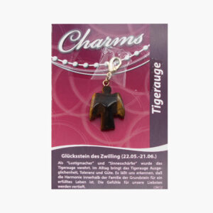 Kleine/Große GSK Charm Schutzengel und Herz (kleine Karte) € 2,75/Stück VE=3/Set - 479-12 Kleine Karte Charm Schutzengel Tigerauge VE=3