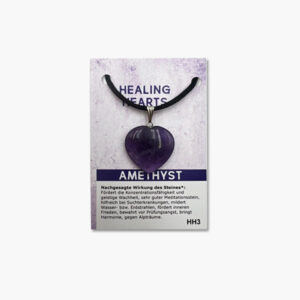 Kleine/Große GSK Anhänger Healing Hearts Herz groß mit Öse (kleine Karte) € 3,-/Stück VE=3/Set - Amethyst VE=3