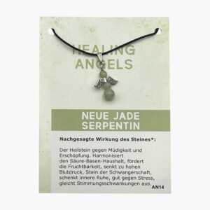 Anhänger Healing Angels Engel (große Karte) - 103-14 Healing Angels Neue Jade Serpentin AN14