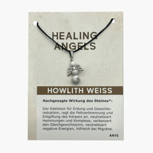 Anhänger Healing Angels Engel (große Karte) - 103-15 Healing Angels Howlith Weiss AN15