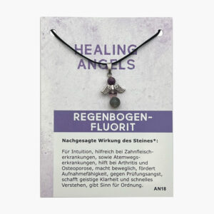 Anhänger Healing Angels Engel (große Karte) - 103-18 Healing Angels Regenbogenfluorit AN18