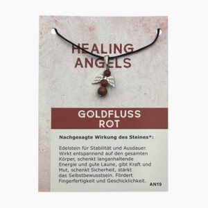 Anhänger Healing Angels Engel (große Karte) - 103-19 Healing Angels Goldfluss Rot AN19