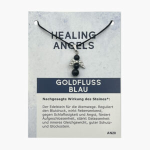 Anhänger Healing Angels Engel (große Karte) - 103-20 Healing Angels Goldfluss Blau AN20