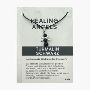 Anhänger Healing Angels Engel (große Karte) - 103-26 Healing Angels Turmalin Schwarz AN26