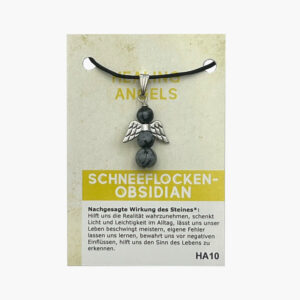 Kleine/Große GSK Anhänger Healing Angels mit Öse (kleine Karte) ab € 3,-/Stück VE=3/Set - Schneeflockenobsidian VE=3