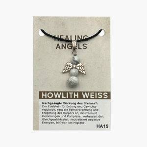 Kleine/Große GSK Anhänger Healing Angels mit Öse (kleine Karte) ab € 3,-/Stück VE=3/Set - Howlith weiss VE=3