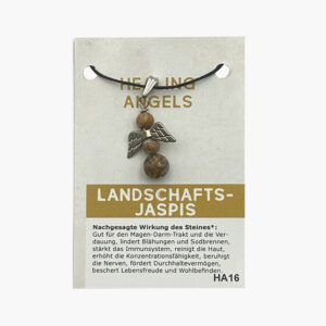 Kleine/Große GSK Anhänger Healing Angels mit Öse (kleine Karte) ab € 3,-/Stück VE=3/Set - Landschaftsjaspis VE=3