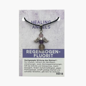 Kleine/Große GSK Anhänger Healing Angels mit Öse (kleine Karte) ab € 3,-/Stück VE=3/Set - Regenbogenfluorit VE=3