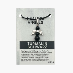 Kleine/Große GSK Anhänger Healing Angels mit Öse (kleine Karte) ab € 3,-/Stück VE=3/Set - Turmalin Schwarz VE=3