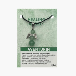 Kleine/Große GSK Anhänger Healing Angels mit Öse (kleine Karte) ab € 3,-/Stück VE=3/Set - Aventurin VE=3