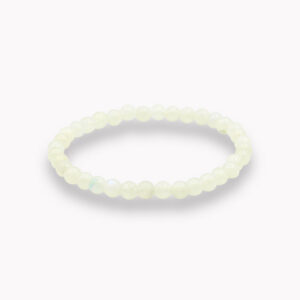 Edelstein Armband für Kinder zart Kugel 4 mm - 1715 Armband Kugel 4 mm Kinder Mondstein Regenbogen