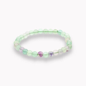 Edelstein Armband für Kinder zart Kugel 4 mm - 1719 Armband Kugel 4 mm Kinder Regenbogenfluorit