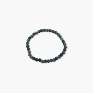 Edelstein Armband für Kinder zart Kugel 4 mm - 1747 Armband Kugel 4 mm Kinder Schneeflockenobsidian